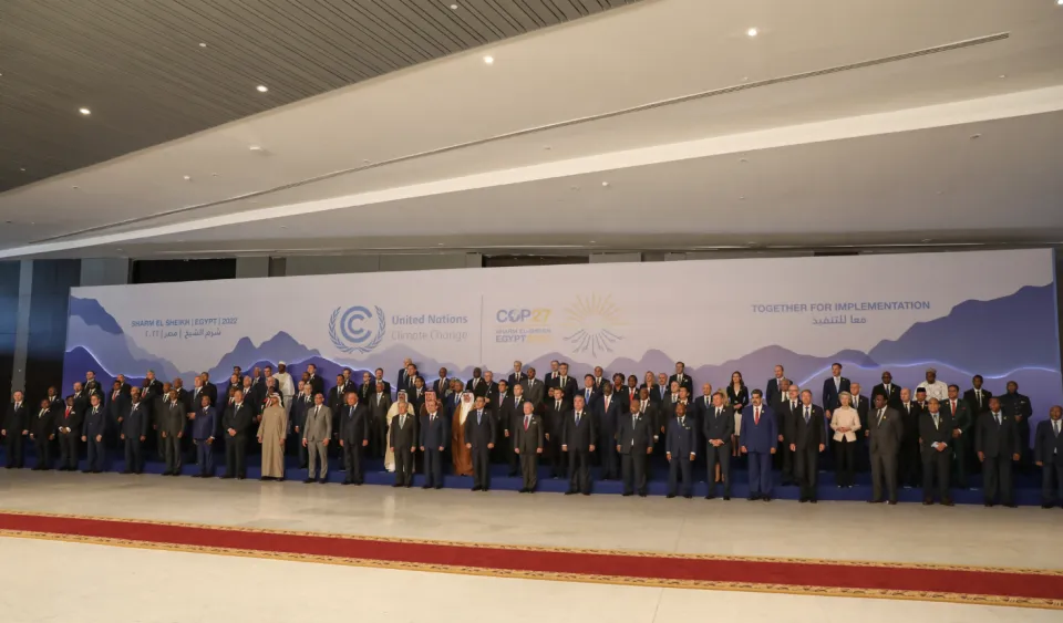A notable absence of women at COP27. Image credit: <a href=__un.html Climate Change, flickr</a>