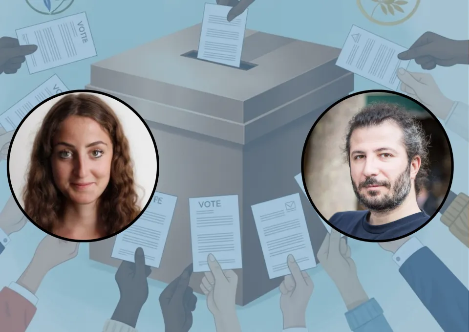 Photos de Dounya Hallaq et Rudi Osman, avec l’aimable autorisation des personnes interviewées. Image de fond adaptée de Easy-Peasy.AI
